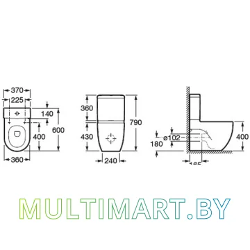 Унитаз Roca N-Meridian Comp A342248000 картинка 2